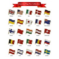 New Promotional Wholesale Custom Country Flag Lapel Pin