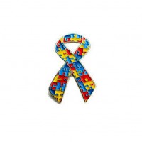 New Design Autism Aids Breast Prostate Cancer Awareness Uk Lapel Pins Ribbon Bulk Piece Lapel Pin In Shape Of Puzzle